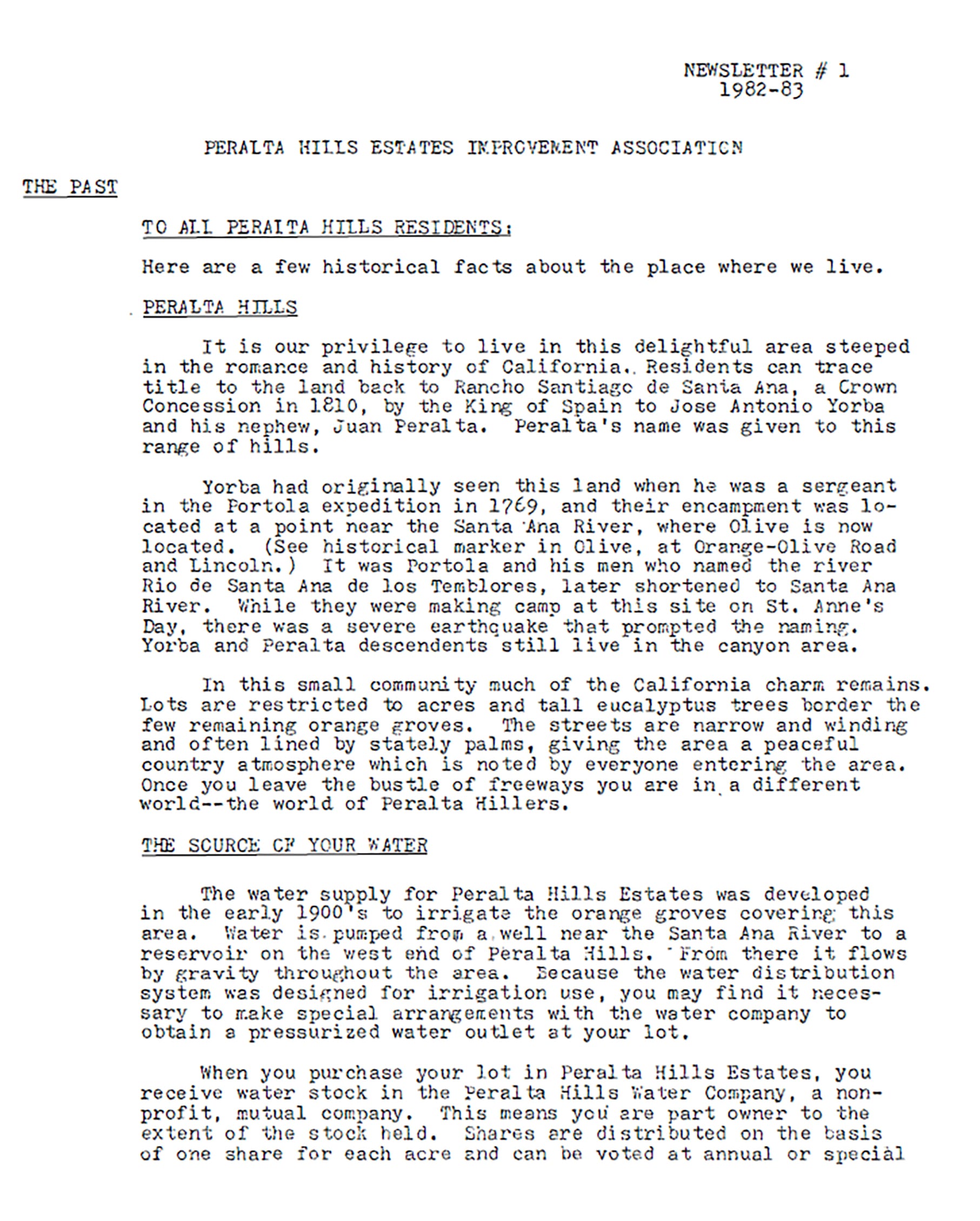 PHEIA Pg 1 Newletter 1982